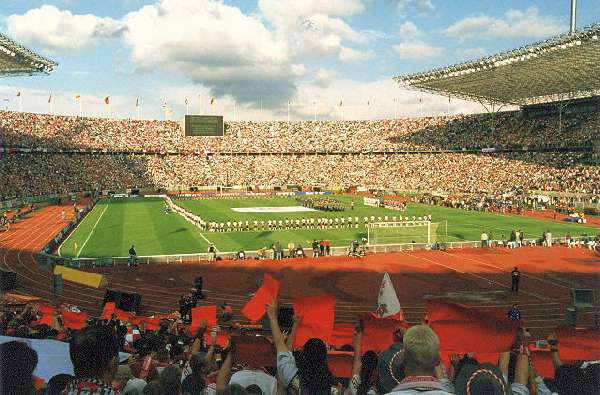 Les Supporters brandissent leurs couleurs